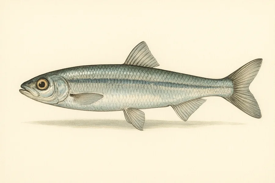 California grunion identification illustration — side view for checking California size limits